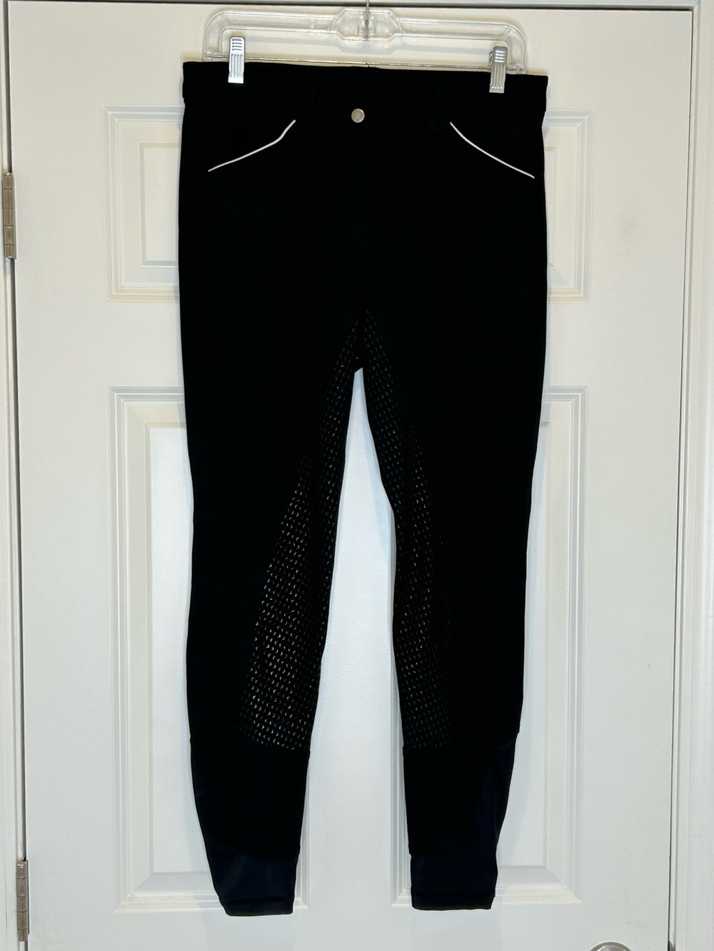 HR Farm Black Riding Breeches Size 30 with Seat & Knee Grip